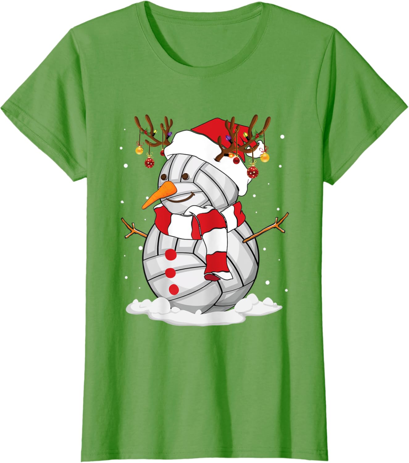 Funny Snowman Volleyball Christmas Pajama Santa Boys Kids TShirt
